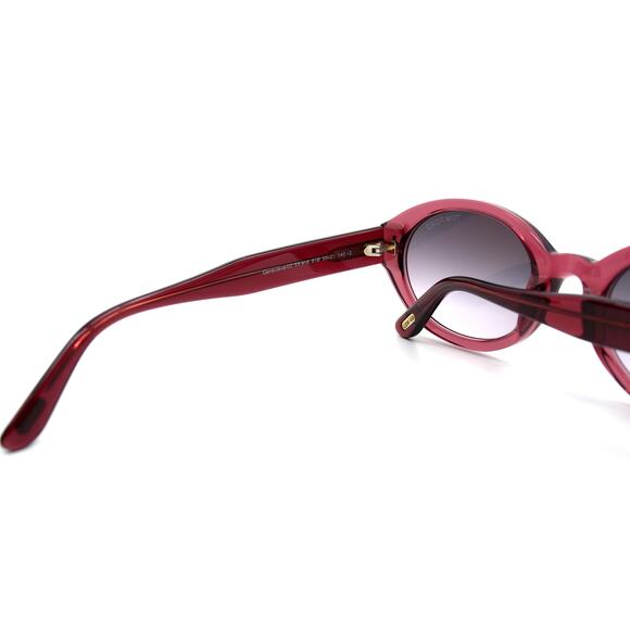 TOM FORD GENEVIEVE TF916/S 81B SHINY VIOLET SMOKE SUNGLASSES - Picture 11 of 14